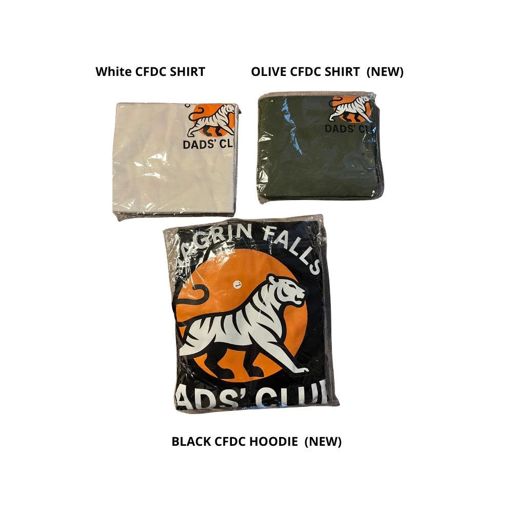 new apparel from chargrin falls dads club including hoodies and shirts