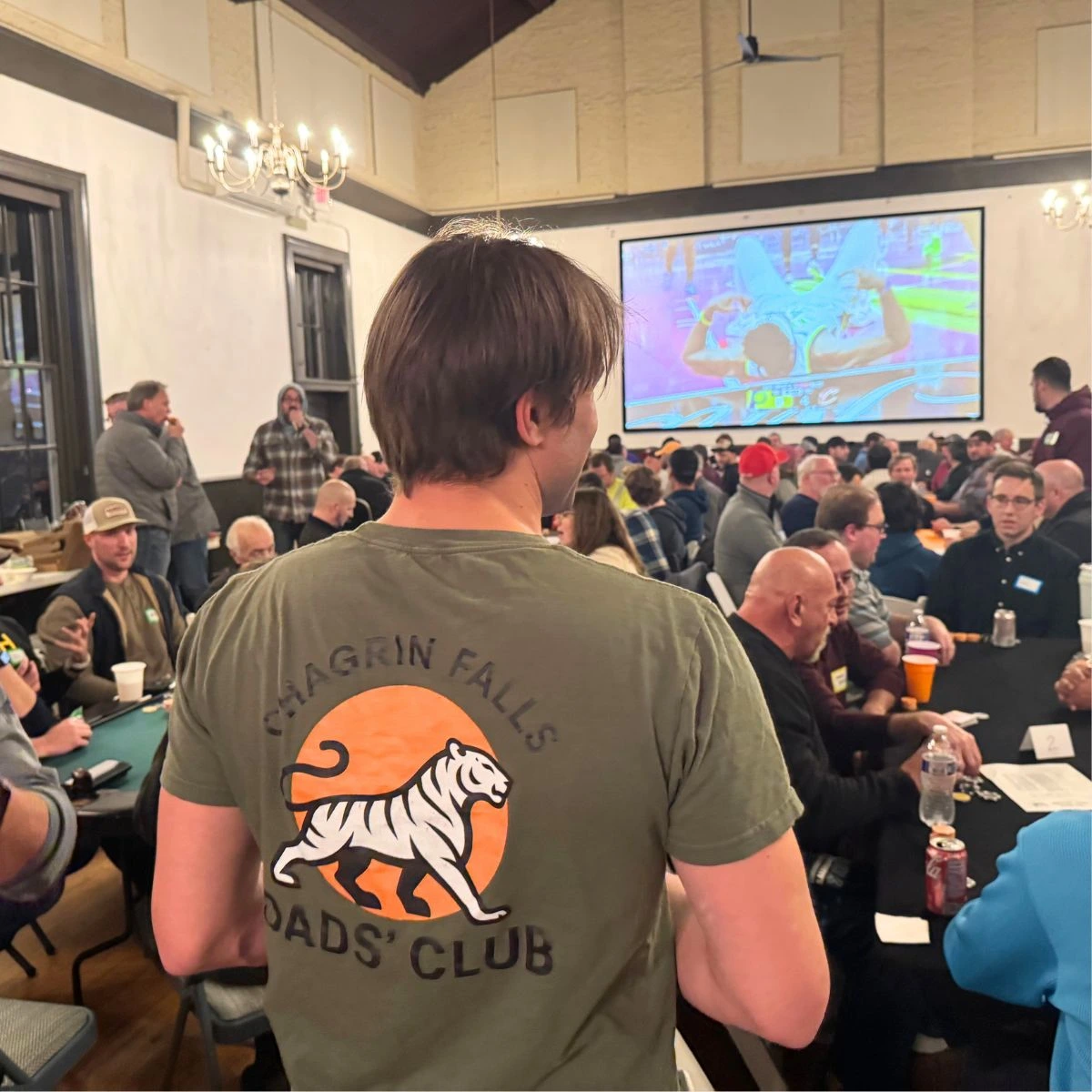 CFDC poker tournament — dads competing for the title at 83 N Main St