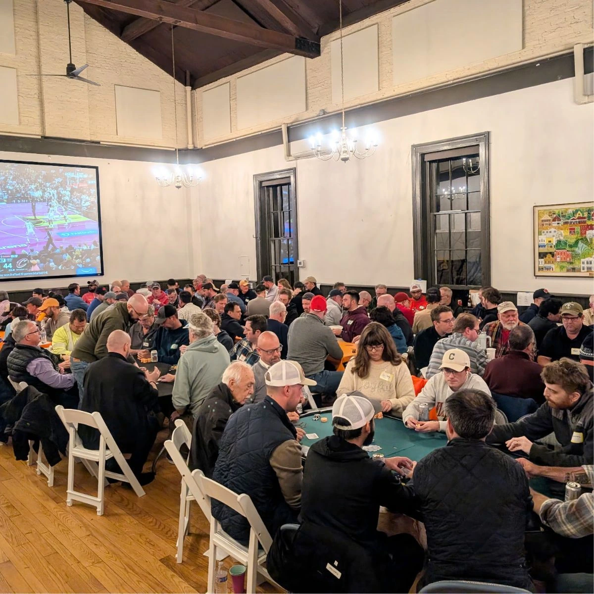 Chagrin Falls Dads Club Poker Tournament — players at the table